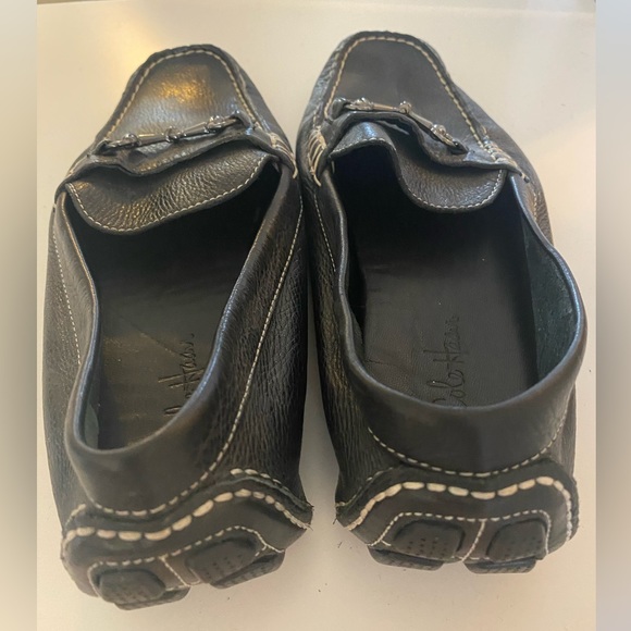 Clark black leather cream stitching loafers - Picture 12 of 12